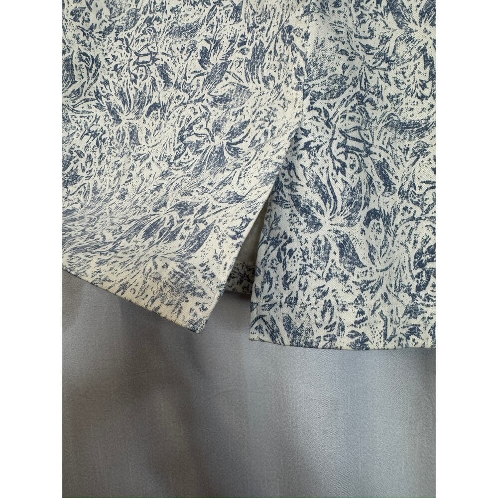 384. Elliott Lauren Blue White Floral Print Pencil Skirt Size 8 - Thumbnail 7