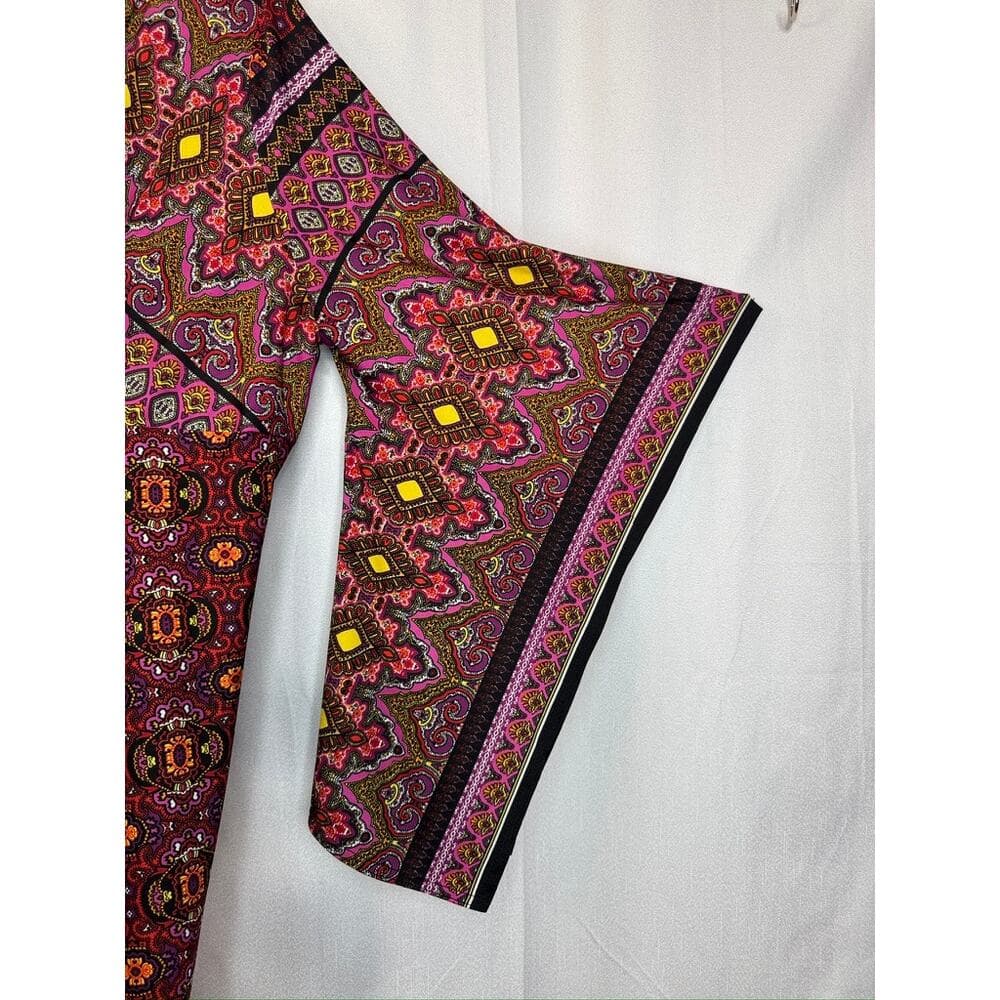 381. Ashley Stewart Paisley Boho Kimono Sleeve Dress Size 14/16 - Thumbnail 3