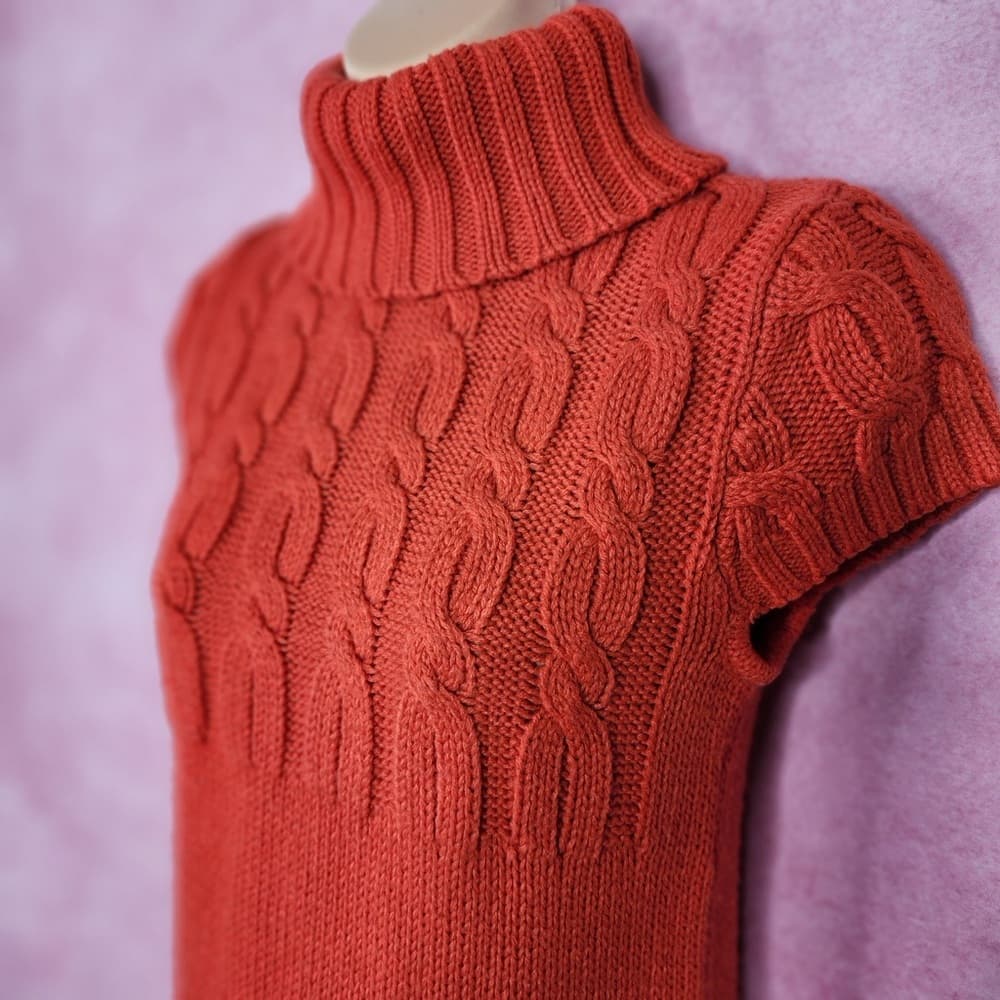 178. Poof Excellence Women’s Cable Knit Sweater Dress Size Small - Thumbnail 3