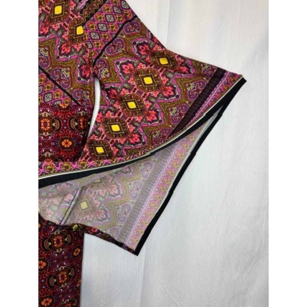 381. Ashley Stewart Paisley Boho Kimono Sleeve Dress Size 14/16 - Thumbnail 4