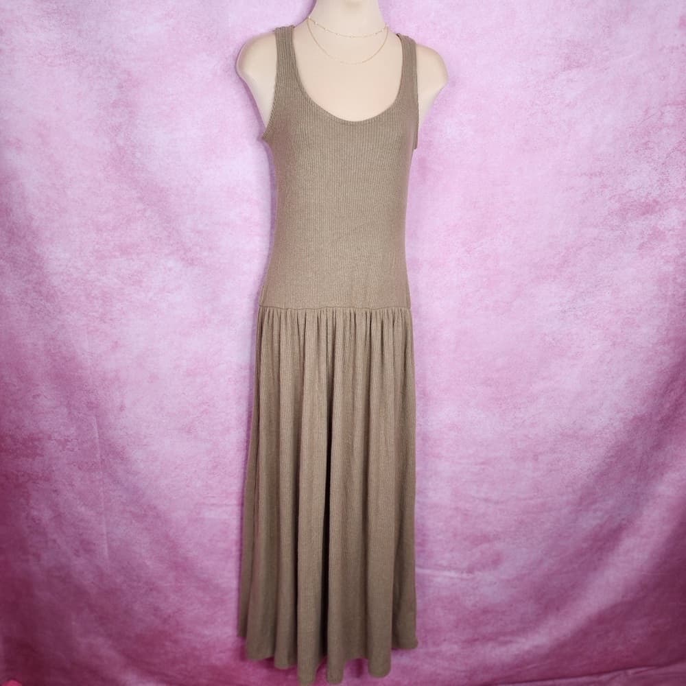 174. Universal Thread Sleeveless Ribbed Maxi Dress Brown XS & L - Thumbnail 8