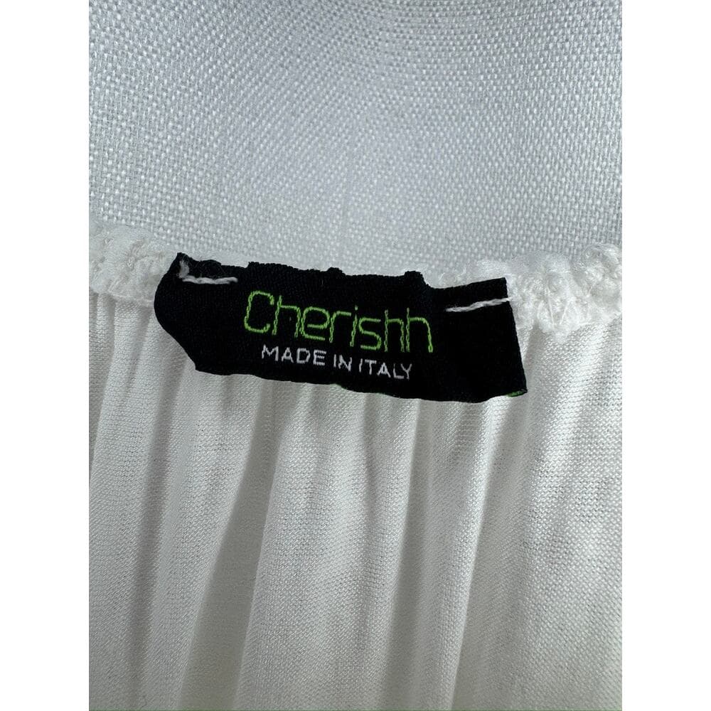 366. Cherish Made in Italy White Lace Overlay Dress Size 8 - Thumbnail 2
