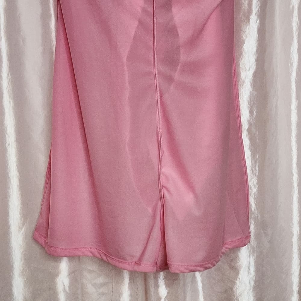 107. ZARA Elegant Pink One-Shoulder Dress - Thumbnail 6