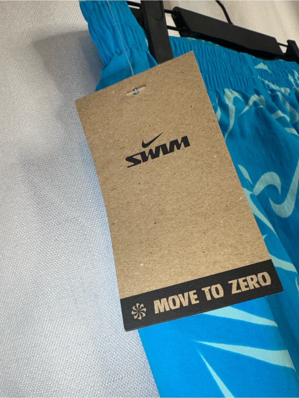 343. NWT Nike Swim Blue Logo Print Swim Trunks XL - Thumbnail 7