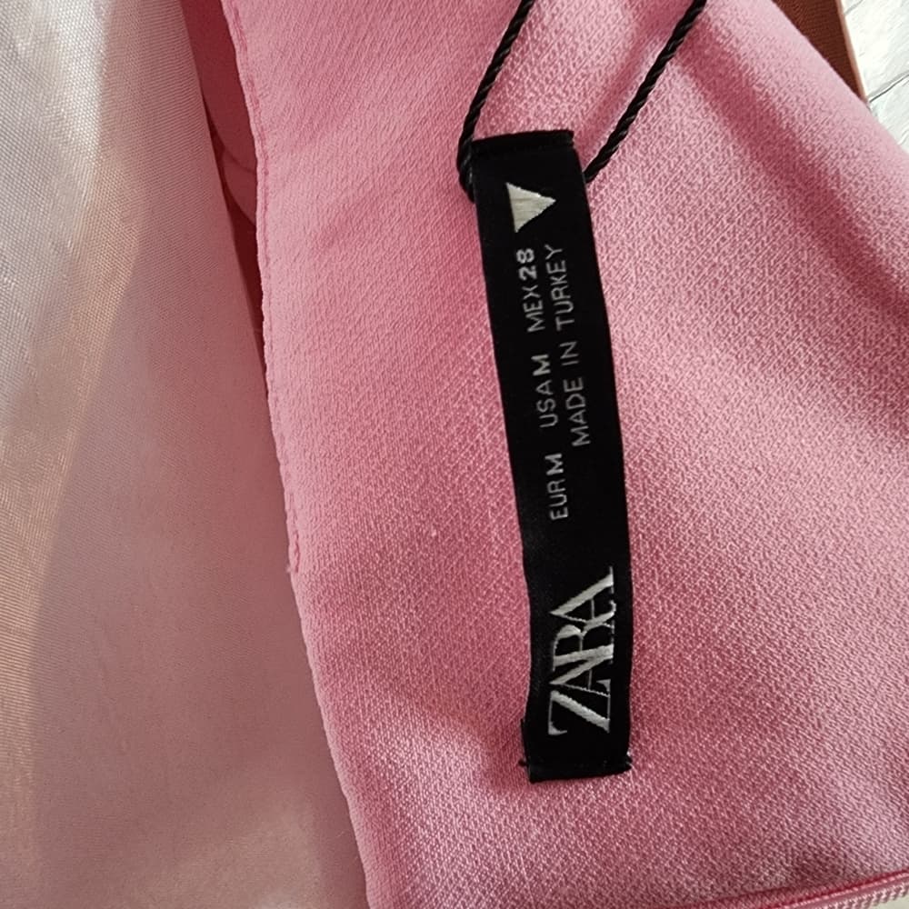 107. ZARA Elegant Pink One-Shoulder Dress