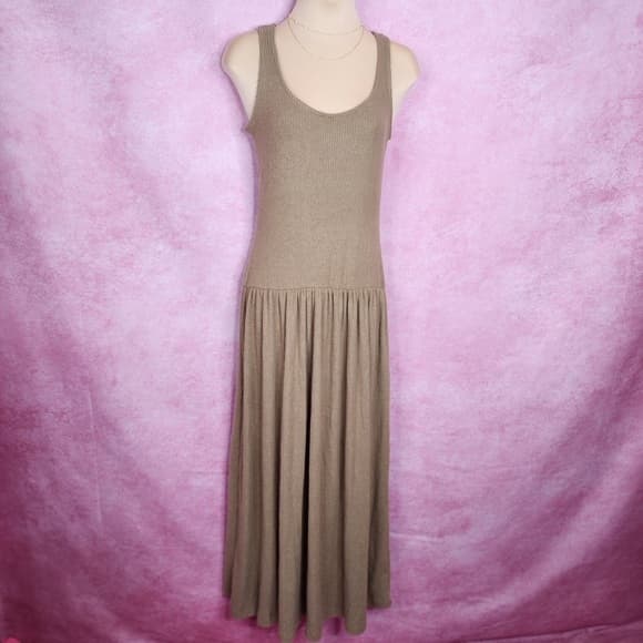 174. Universal Thread Sleeveless Ribbed Maxi Dress Brown XS & L - Thumbnail 9