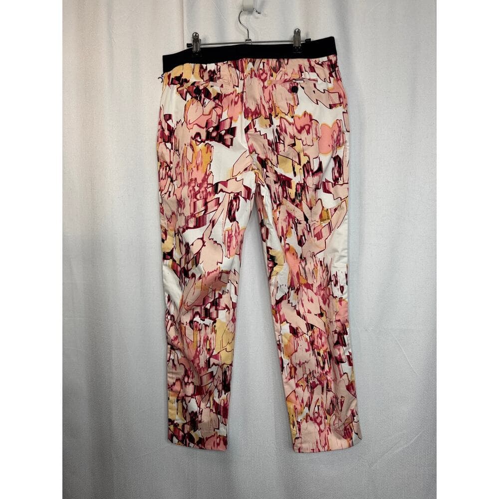 361. Donna Karan New York NWT Abstract Floral Ankle Pants Size 10 - Thumbnail 2