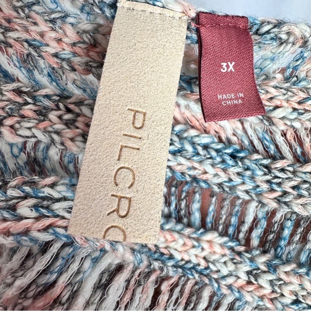 309. NWT Pilcro Textured Knit Tunic Sweater Top 3X