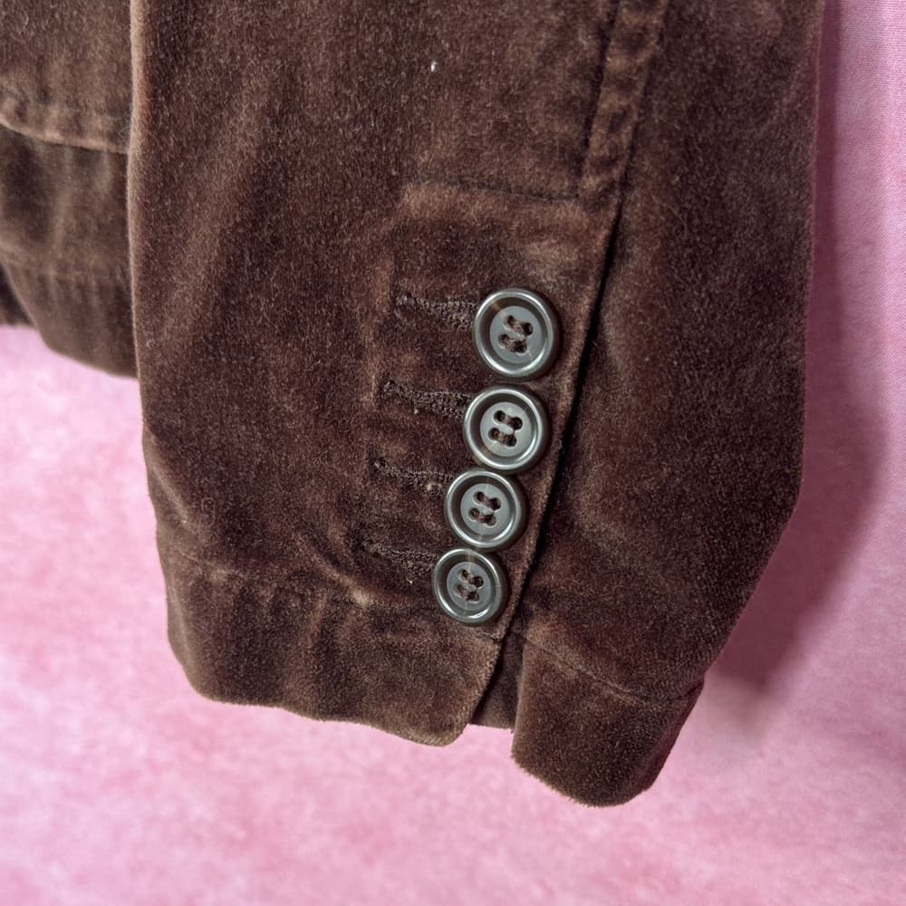 192. Great Northwest Clothing Company Deep Brown Velvet Blazer L - Thumbnail 5