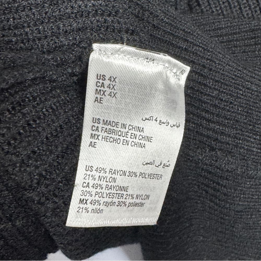312. NWT INC International Concepts Black Studded Shoulder Knit Sweater 4X - Thumbnail 7