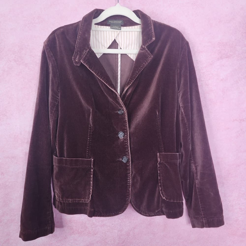 192. Great Northwest Clothing Company Deep Brown Velvet Blazer L - Thumbnail 6