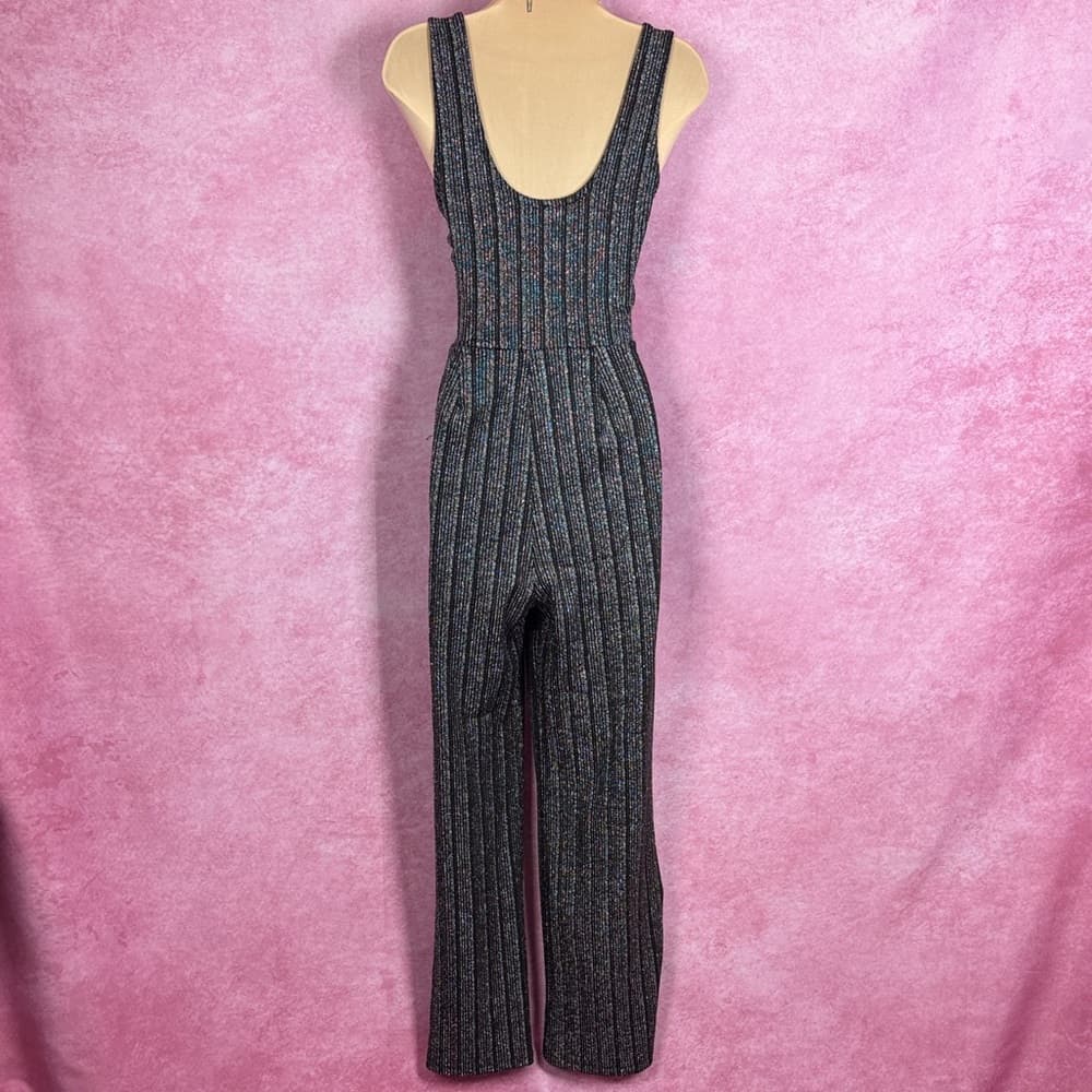 280. Blāshe Metallic Striped Jumpsuit M - Thumbnail 5