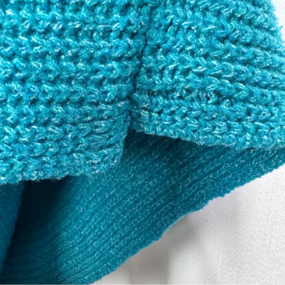 301. Anthropologie A+ Teal Knit Cowl Neck Sweater Coat 2X - Thumbnail 8