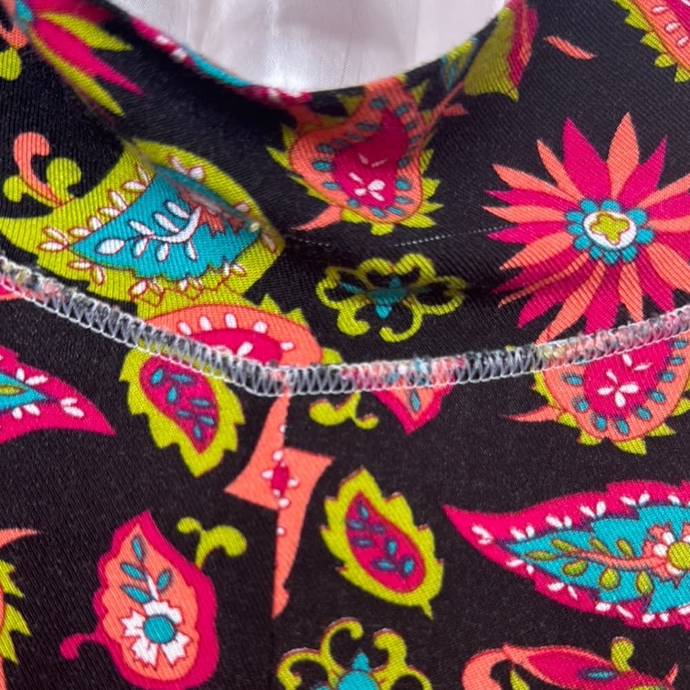 100. Lookyta Black Floral Paisley Tunic Dress – Size M - Thumbnail 5
