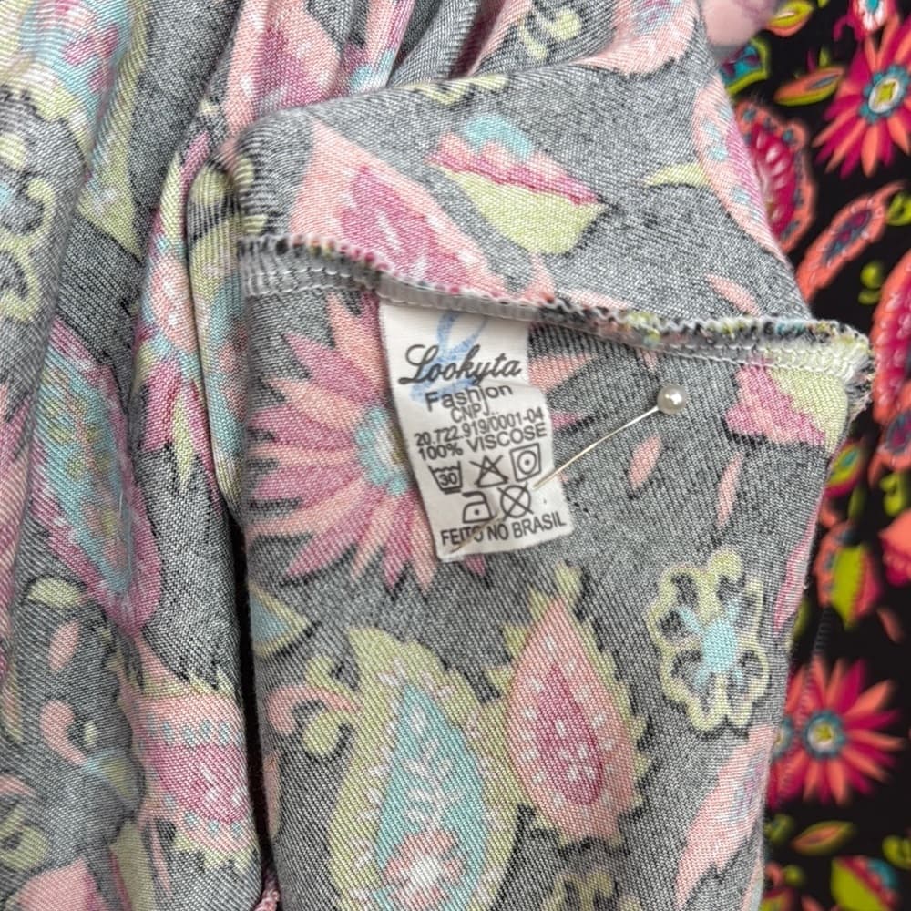 100. Lookyta Black Floral Paisley Tunic Dress – Size M