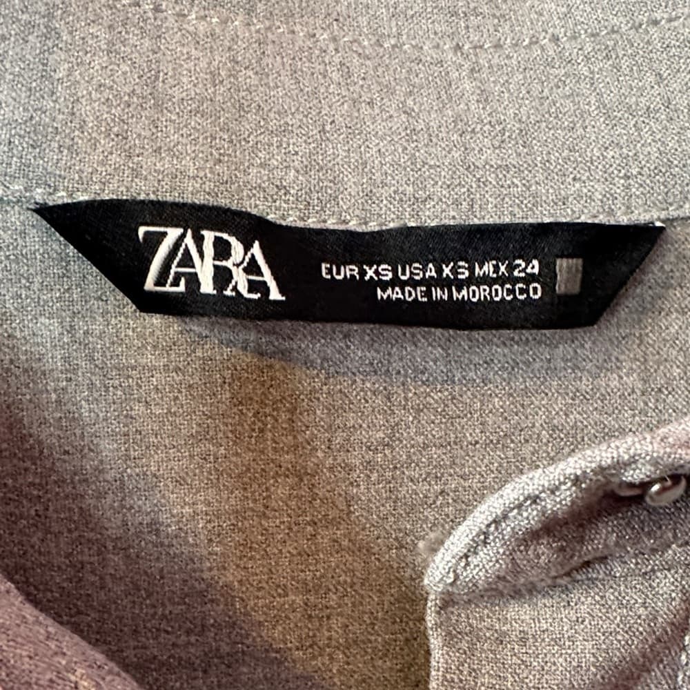 132. ZARA Gray Shirt Dress XS