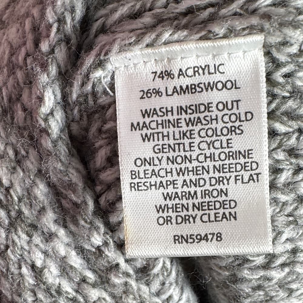 249. TYLER BOE Cowl Neck Knit Lambswool Blend Sweater Dress Gray Pleats Size S - Thumbnail 6
