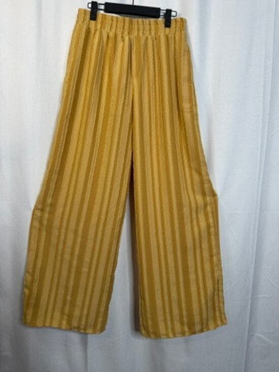 383. Forever 21 Textured Stripe Wide Leg Pants Size M NWT - Thumbnail 9