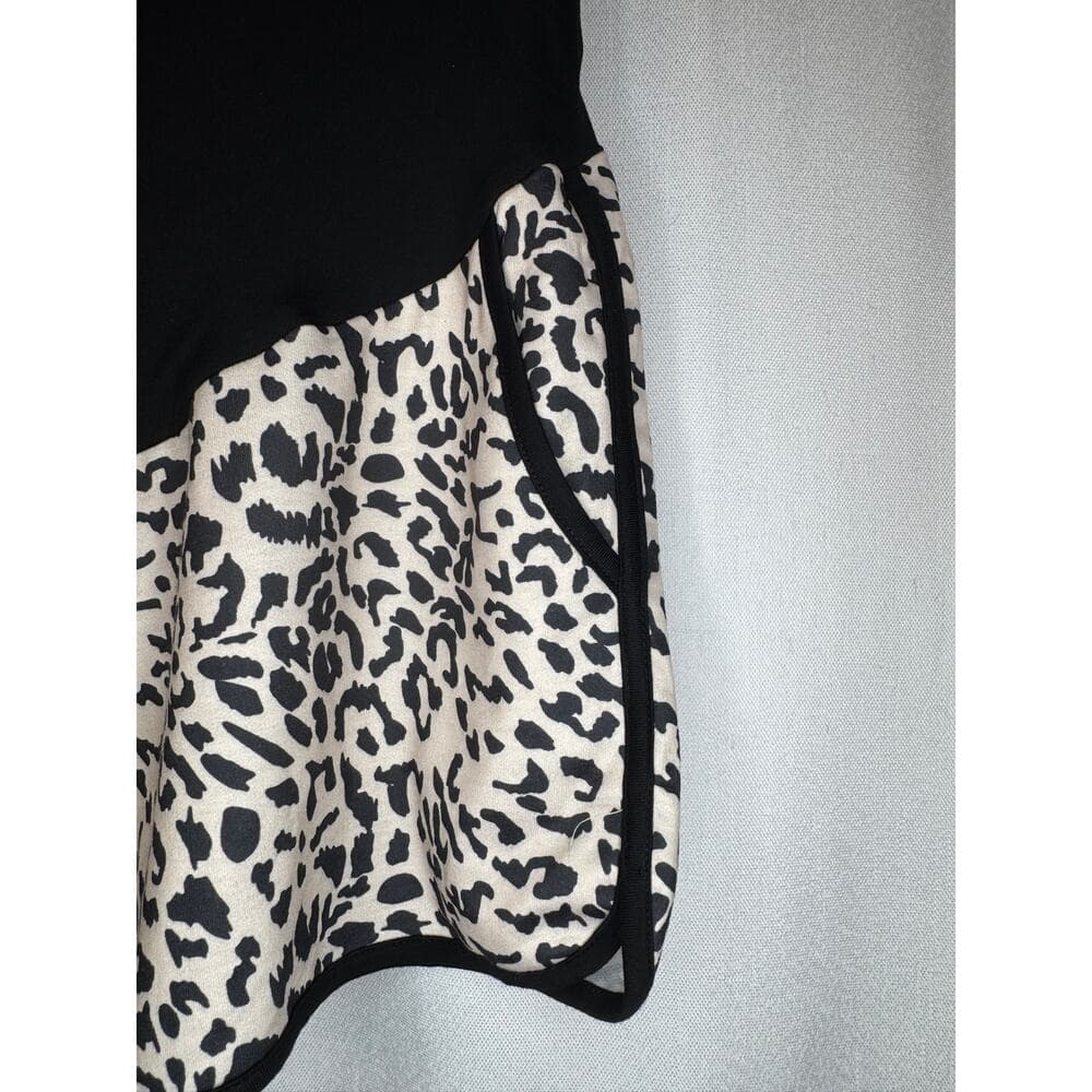 365. Leopard Print Maternity Lounge Shorts Size L - Thumbnail 2