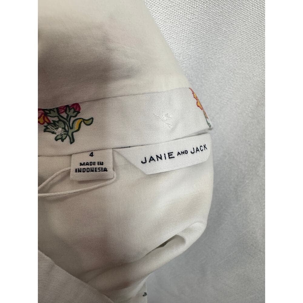 359. Janie and Jack NWT Floral Wide Leg Jumpsuit Girls Size 4 - Thumbnail 3
