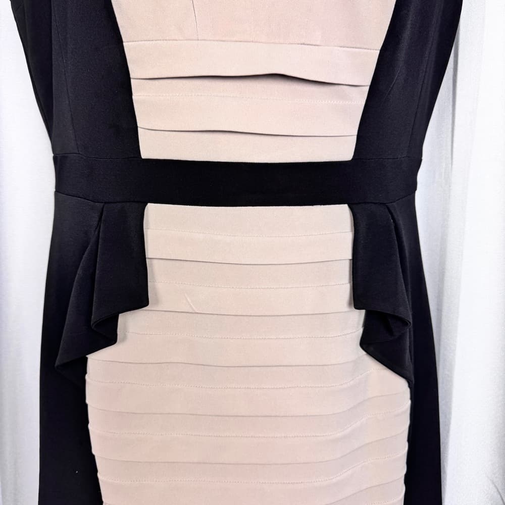 319. JAX Elegant Black and Cream Dress - Thumbnail 4