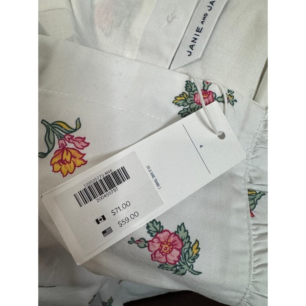 359. Janie and Jack NWT Floral Wide Leg Jumpsuit Girls Size 4 - Thumbnail 9
