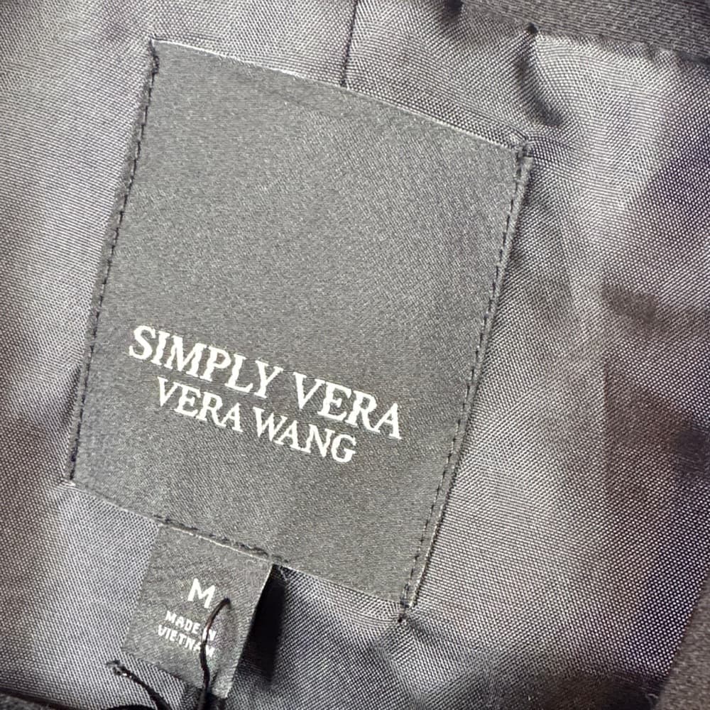 155. Simply Vera Vera Wang Black Blazer with Chiffon Hem Size M