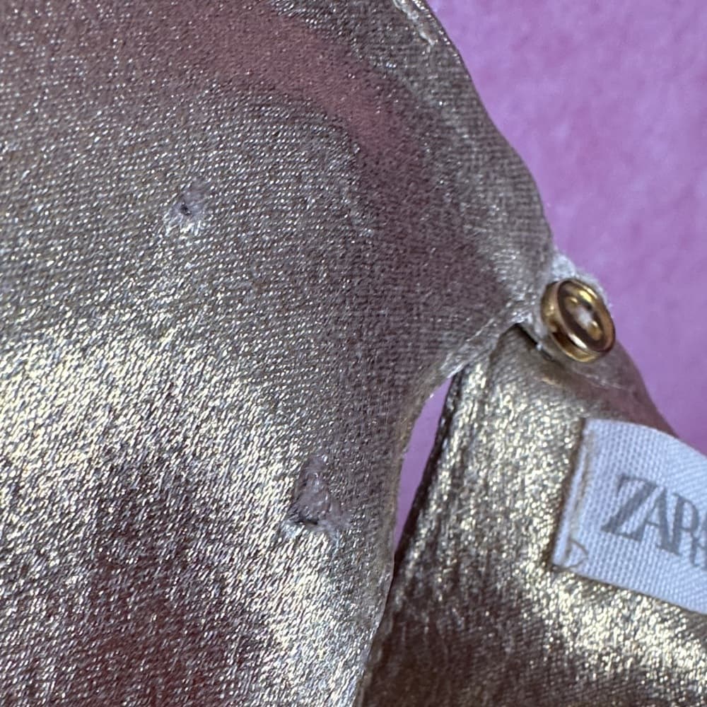 281. ZARA Metallic Gold Top Size 8 Kids - Thumbnail 6