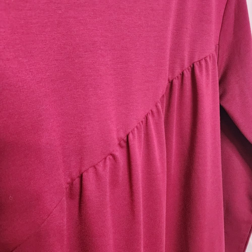 70. Pretty Garden Burgundy Mini Dress - Medium - Thumbnail 3