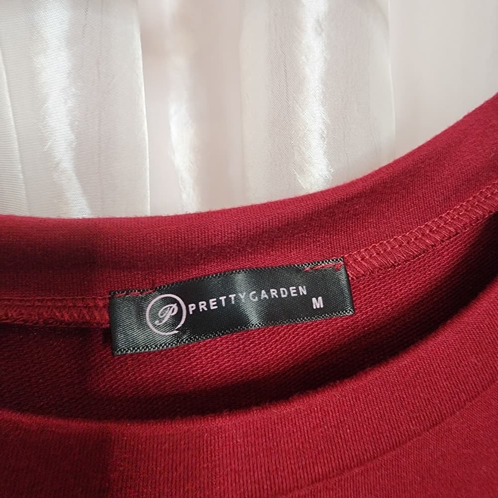 70. Pretty Garden Burgundy Mini Dress - Medium