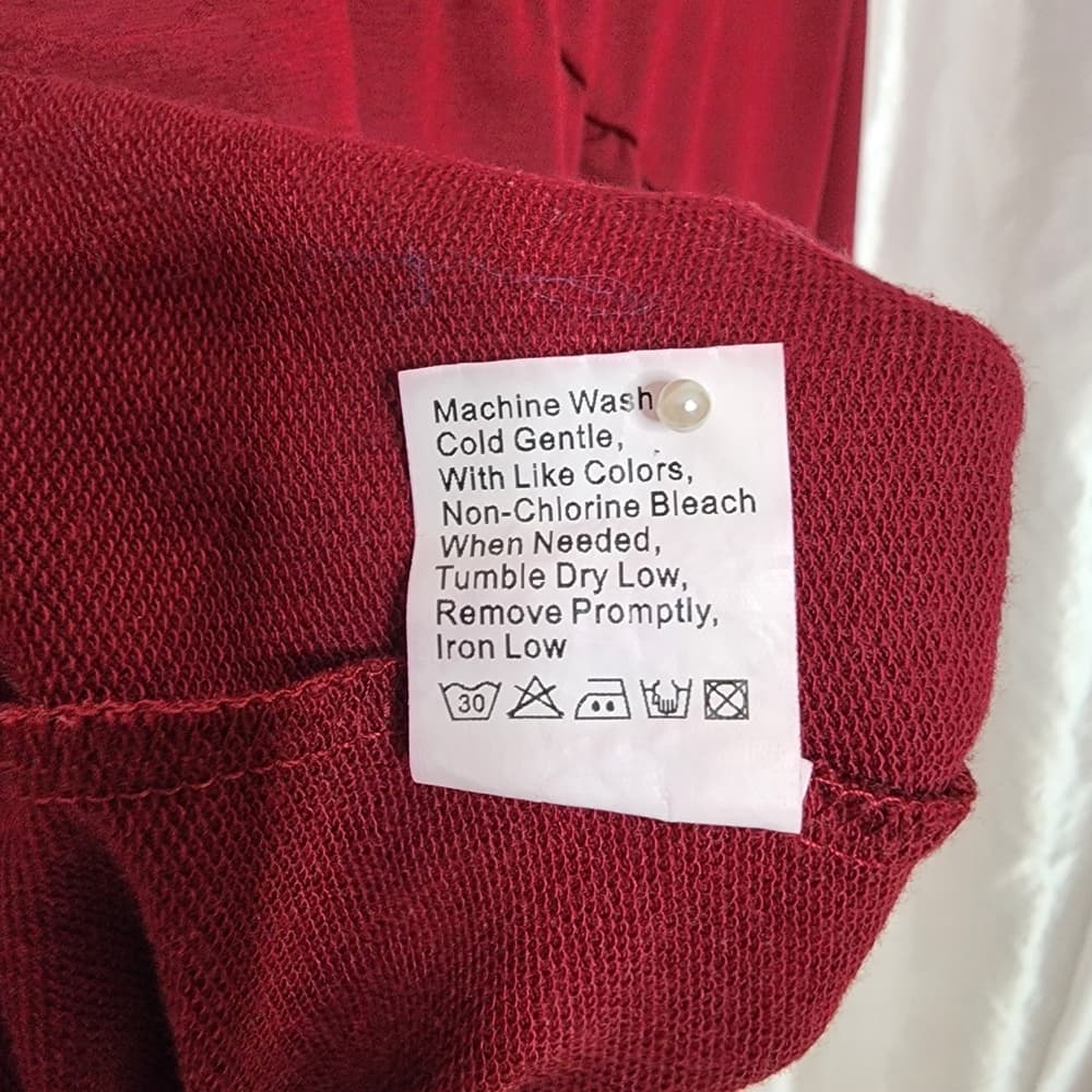 70. Pretty Garden Burgundy Mini Dress - Medium - Thumbnail 5