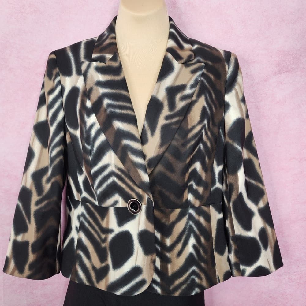 179. Kasper Animal Print Blazer Jacket Women’s Size 4 - Thumbnail 6