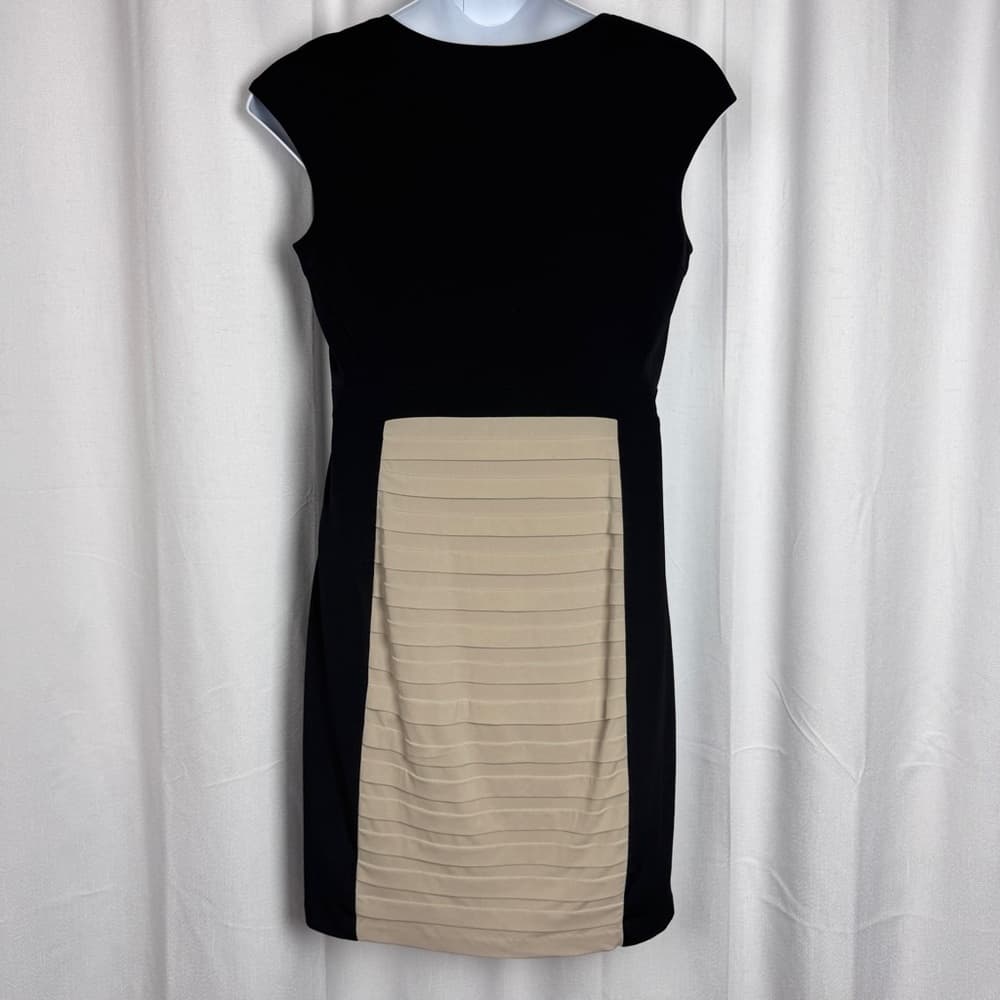 319. JAX Elegant Black and Cream Dress - Thumbnail 3