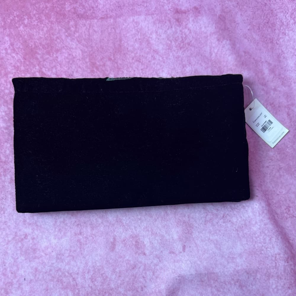 257. Francesca’s Embroidered Velvet Floral Clutch w/ Chain Strap - Thumbnail 4