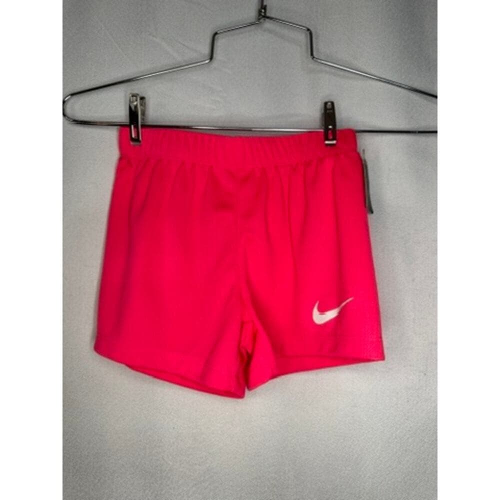 413. Nike Dri-FIT 2 Piece Shorts Set Gray Pink Girls Size 3-4Y NWT - Thumbnail 4