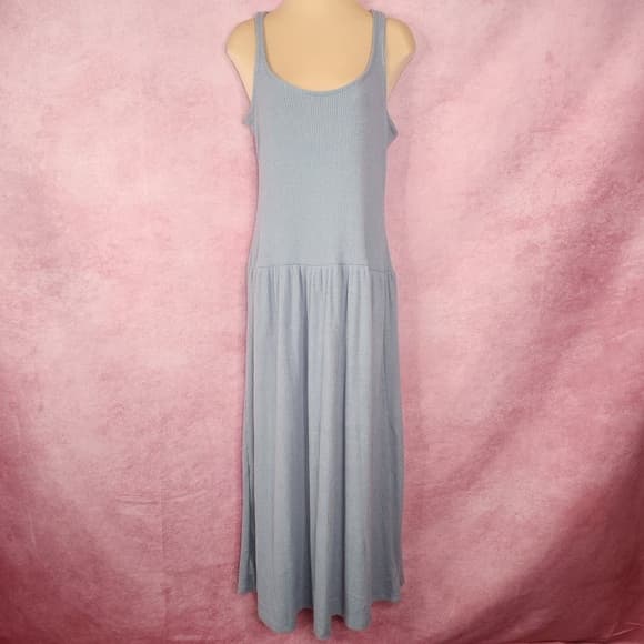 200. Universal Thread Blue Ribbed Maxi Tank Dress Small NWT - Thumbnail 8