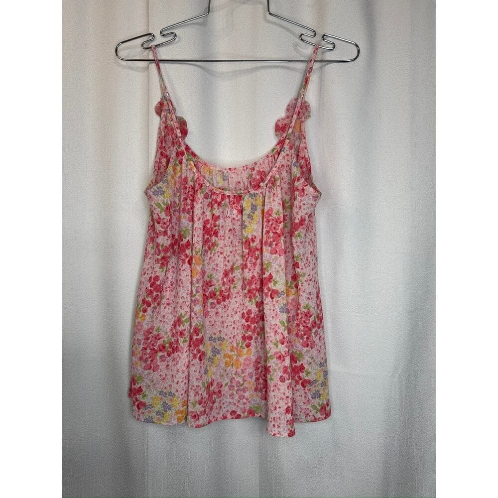 373. Oscar de la Renta Pink Label Floral Cami Top Size Large - Thumbnail 5
