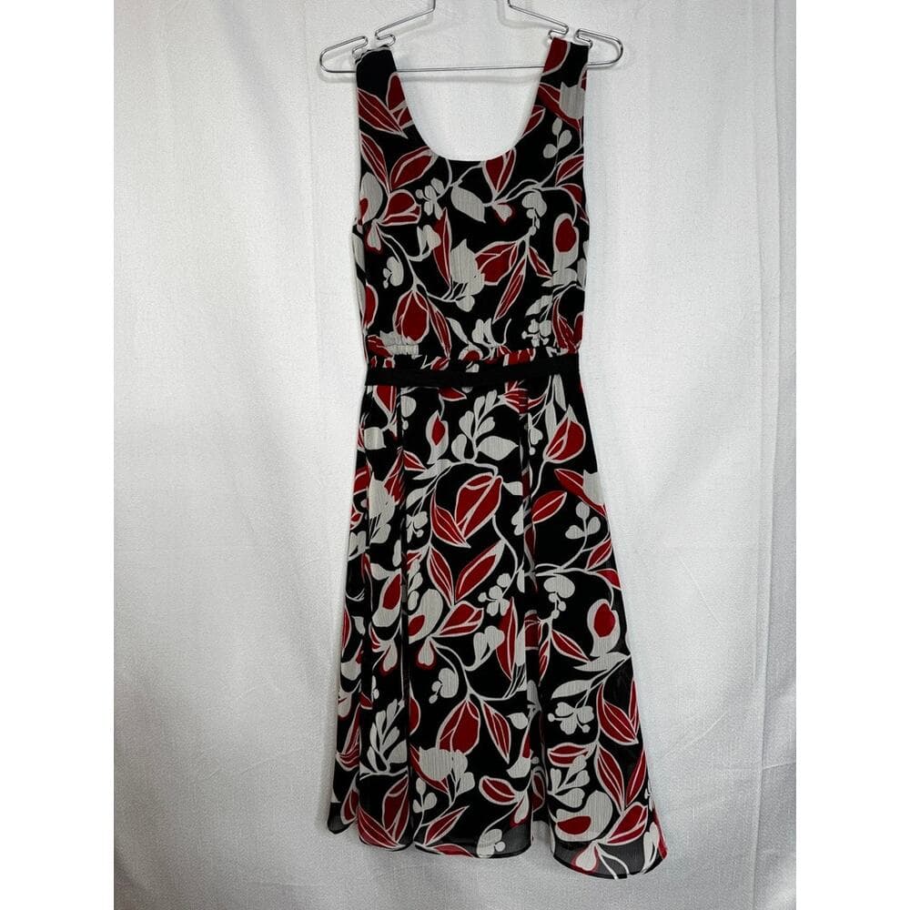 410. Studio I Floral Sleeveless Dress with Cropped Jacket Size 10 - Thumbnail 9