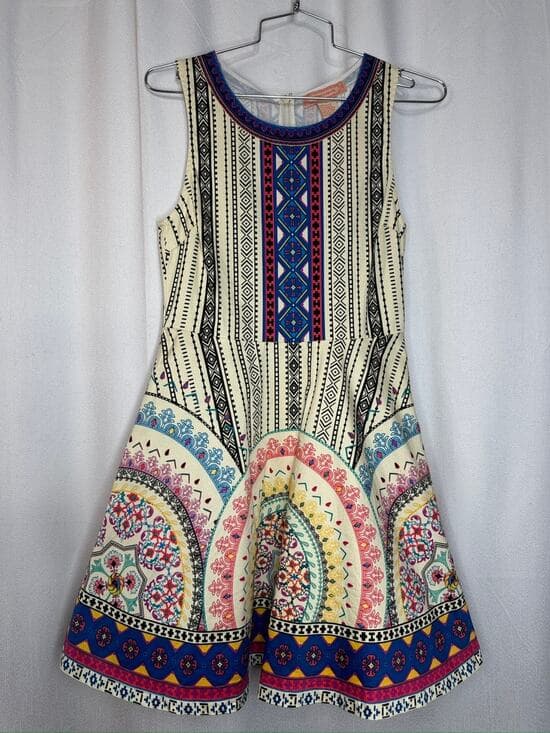 406. Flying Tomato Tribal Print Sleeveless Fit & Flare Dress Size M - Thumbnail 5