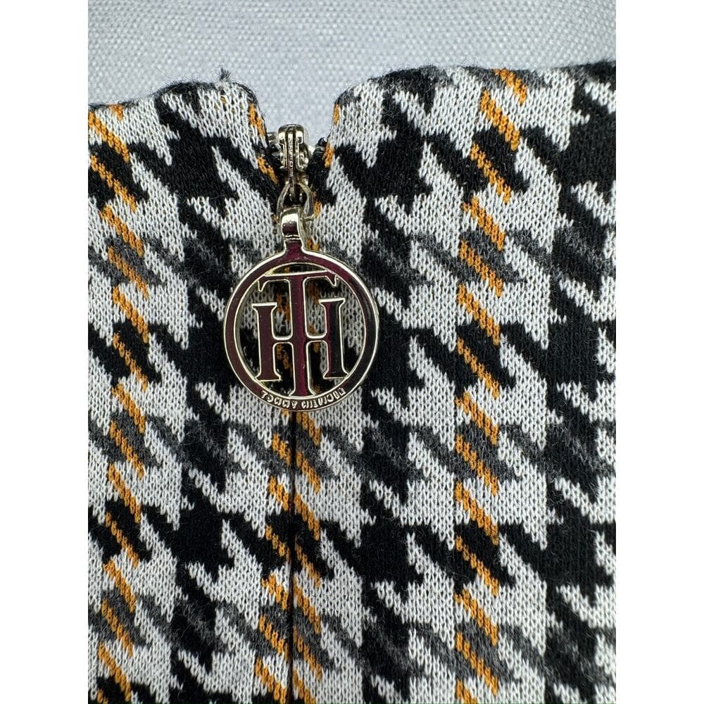 408. Tommy Hilfiger Houndstooth Tweed Shift Dress Size 16 - Thumbnail 5