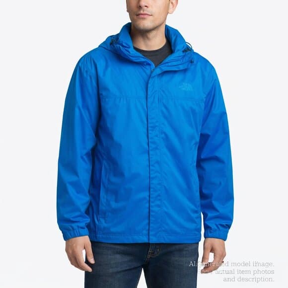 339. The North Face Men’s Blue Hooded Rain Jacket Windbreaker GUC XL - Thumbnail 13
