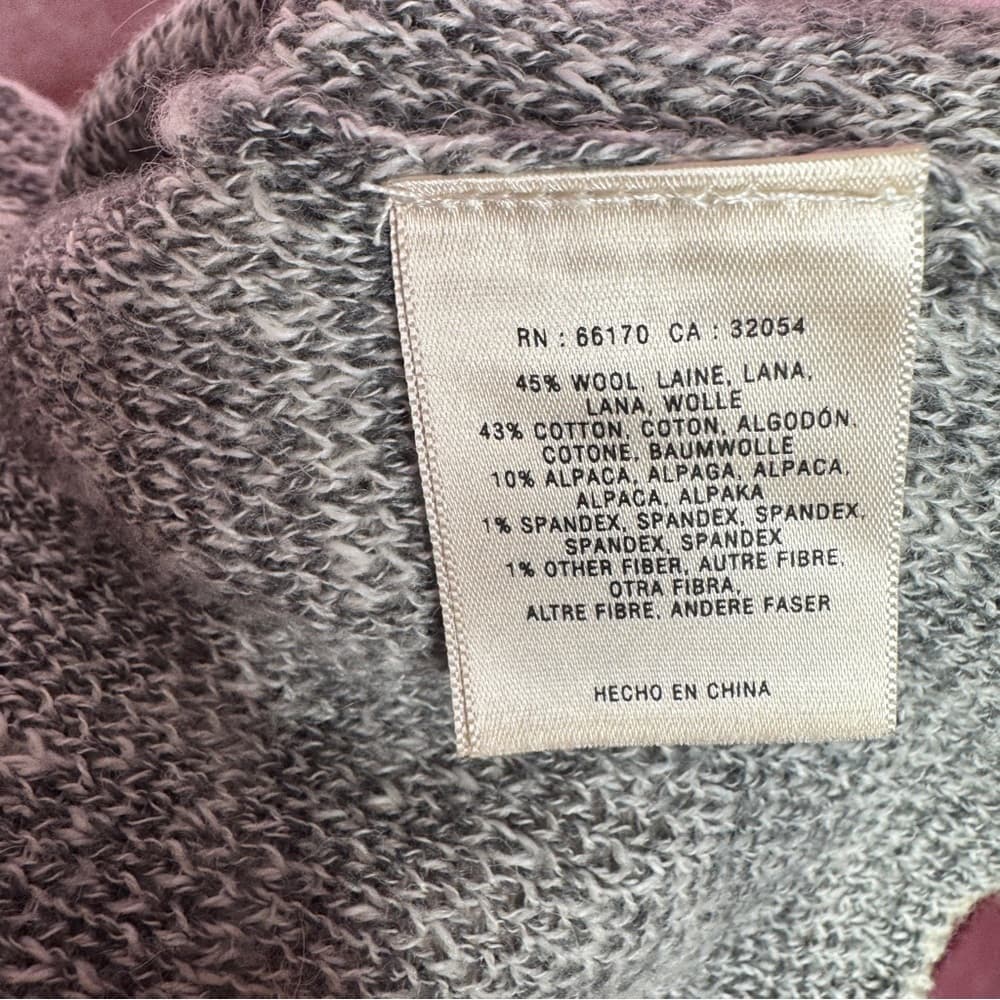 217. Anthropologie MOTH Gray Geometric Wool Alpaca Blend Maxi Skirt Small - Thumbnail 4