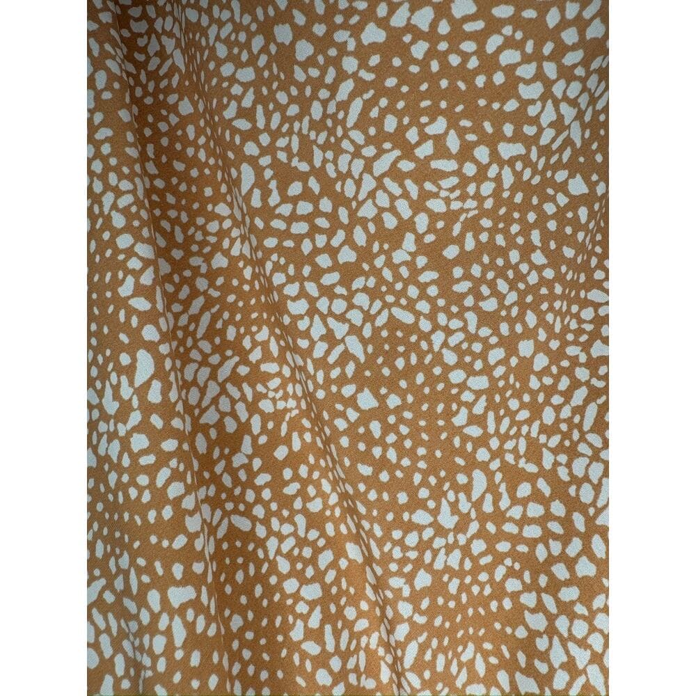 412. Entro Pebble Print Tiered Romper Tan White Size L - Thumbnail 8