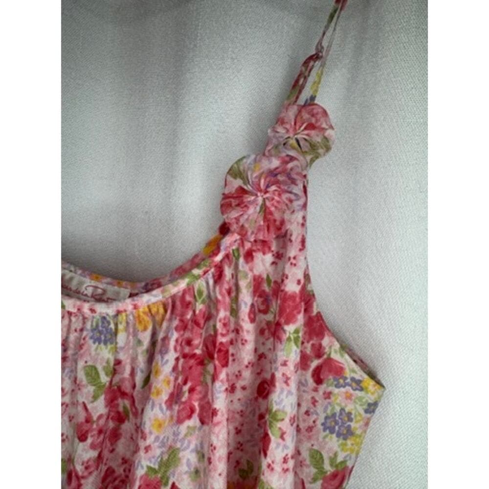373. Oscar de la Renta Pink Label Floral Cami Top Size Large - Thumbnail 4