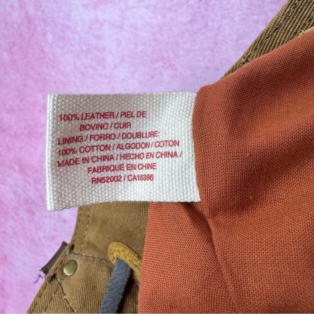 263. Lucky Brand Suede Leather Tote Brown - Thumbnail 8