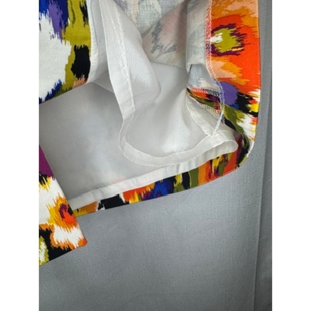 409. Tahari Arthur S. Levine Floral Sheath Dress Size 10 Multicolor Sleeveless - Thumbnail 4