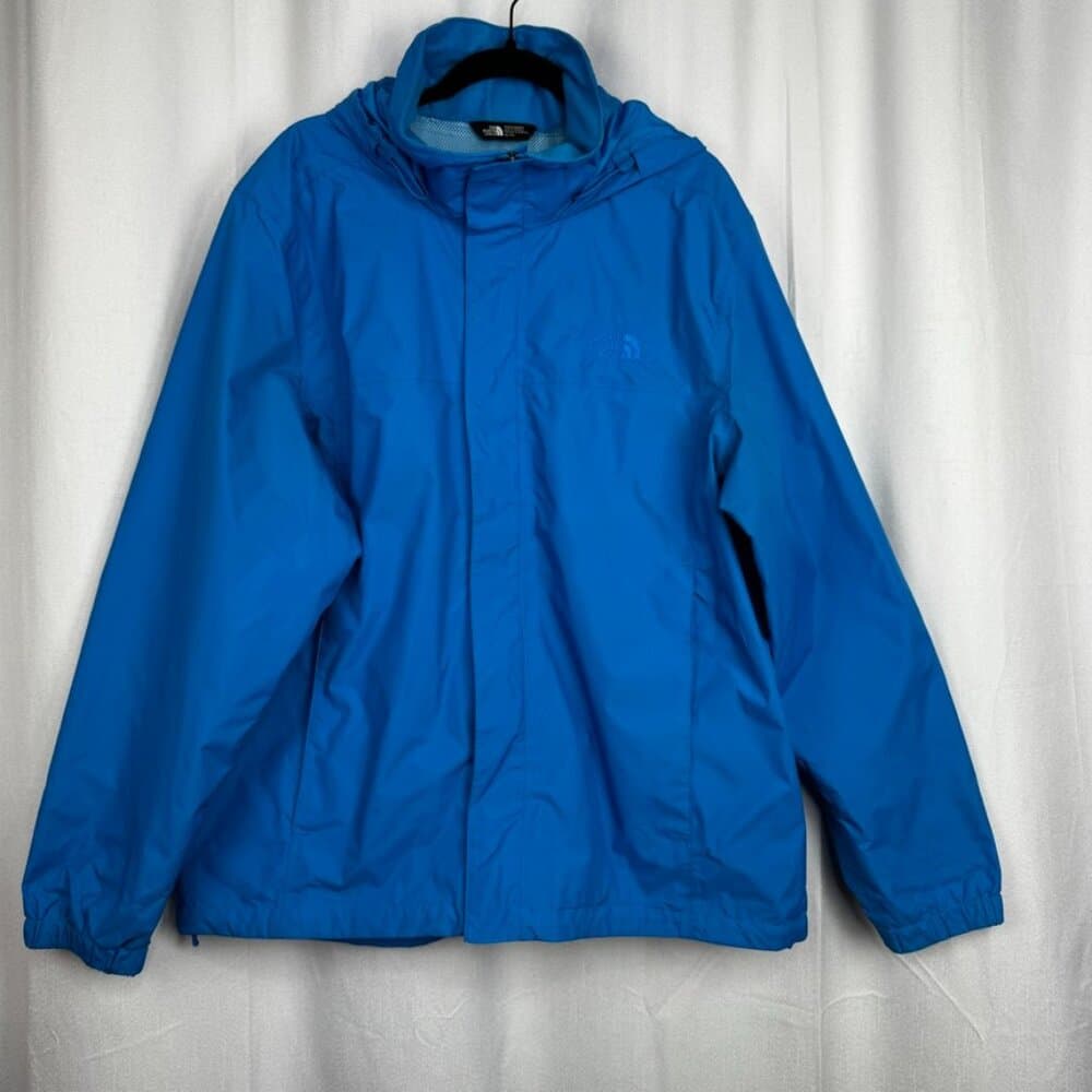339. The North Face Men’s Blue Hooded Rain Jacket Windbreaker GUC XL