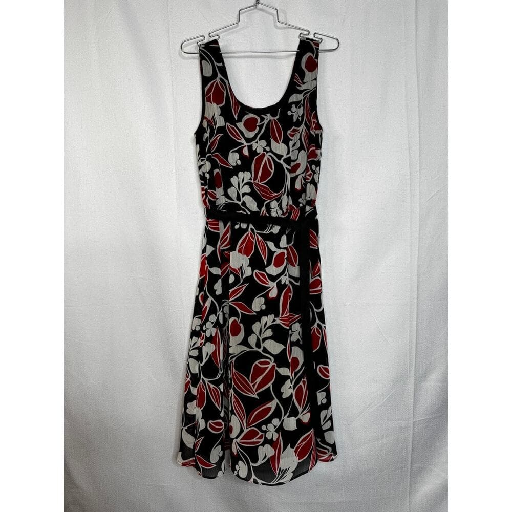 410. Studio I Floral Sleeveless Dress with Cropped Jacket Size 10 - Thumbnail 2