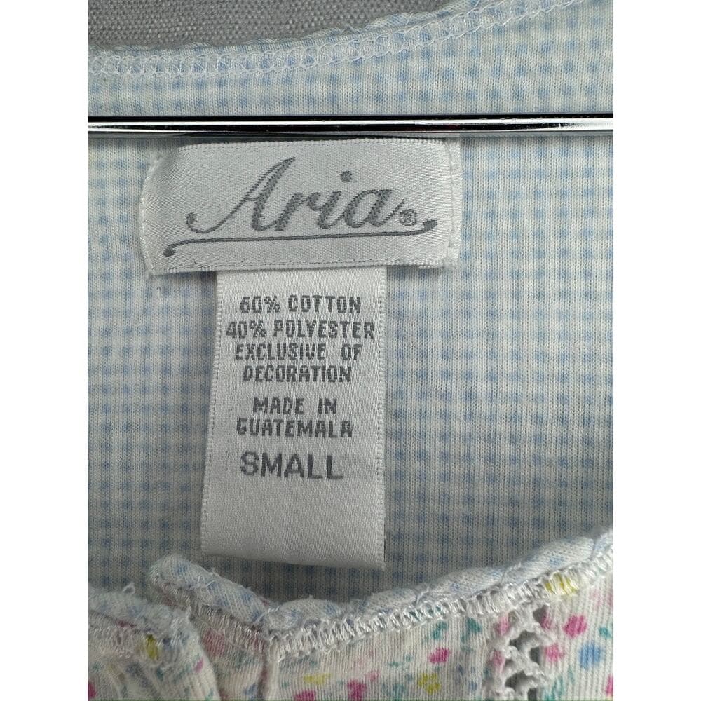 407. Aria Floral Ditsy Print Short Sleeve Nightgown House Dress Size Small - Thumbnail 2