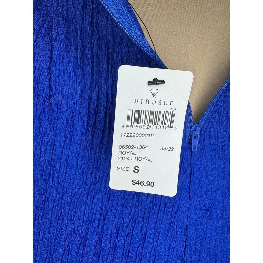 404. Windsor Blue Halter Cutout Wide Leg Jumpsuit Size S NWT - Thumbnail 4